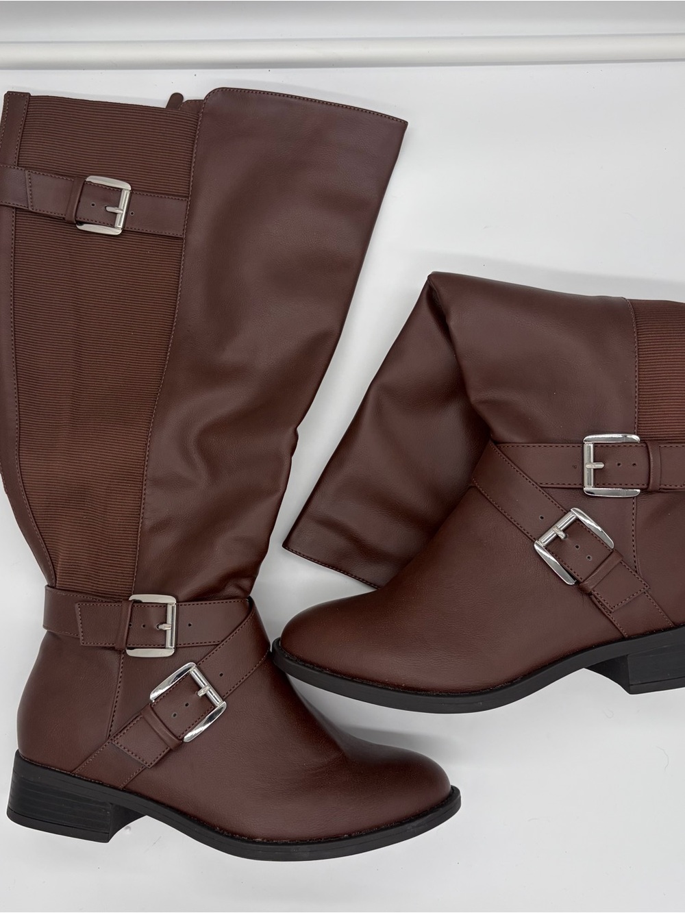 torrid Brown Over-the-Knee Buckle Boots
